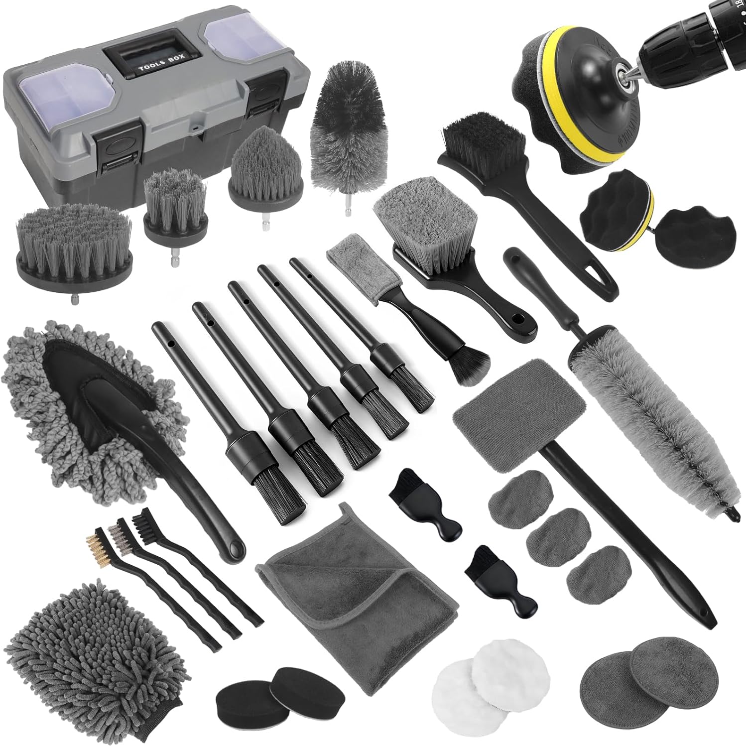 Interior Detailing Kit - Car Detailing Kit, 36Pcs Professional Car