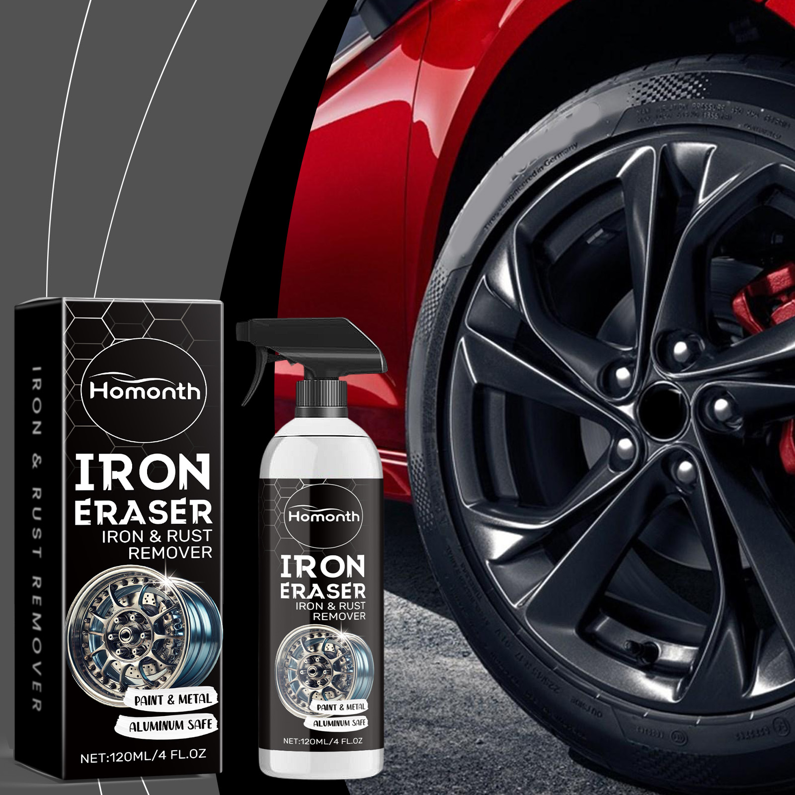 Wheel Cleaner Alloy - Car Wheel Rust Remover Spray Effective