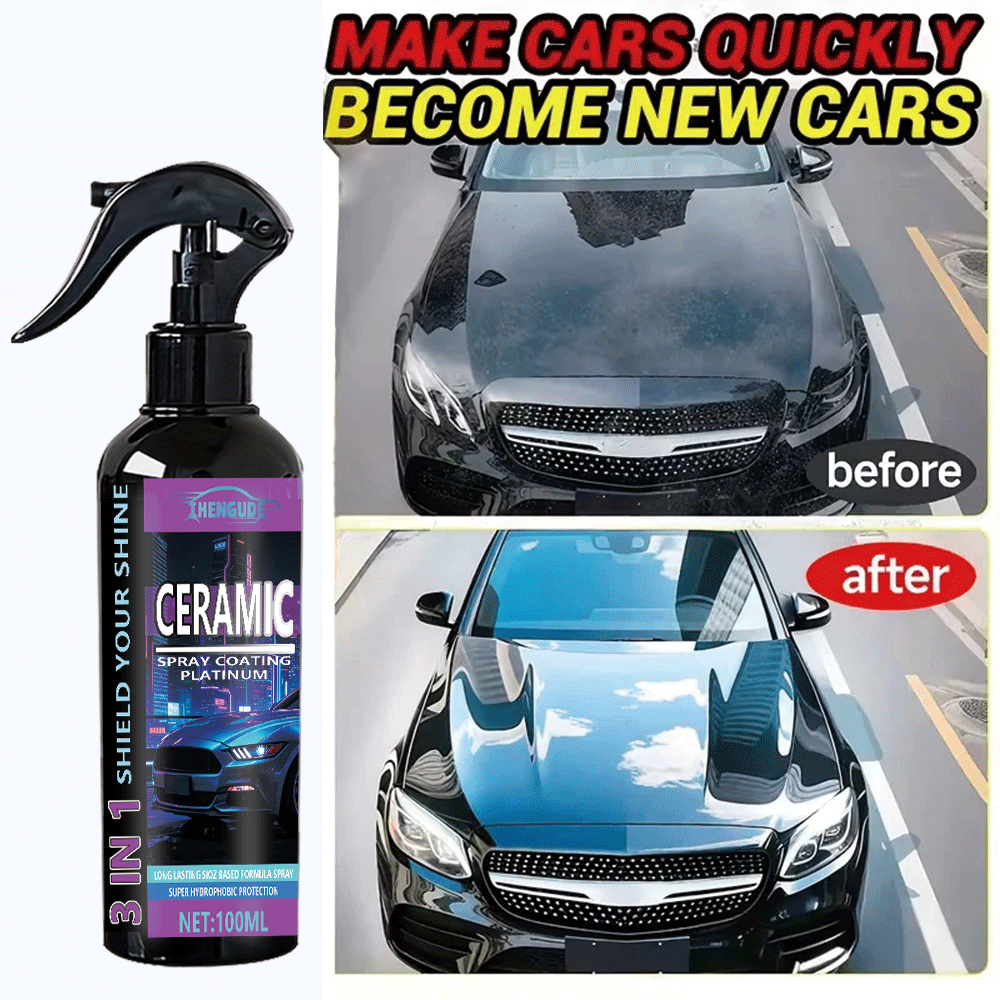 Car Wax Ceramic Coating - Nano Ceramic Car Coating Spray 3-in-1