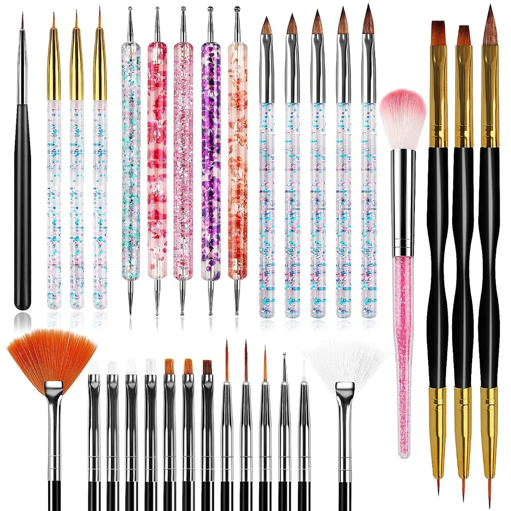 Detailing Brush Set - 32pcs Nail Art Brushes, Acrylic Brush,