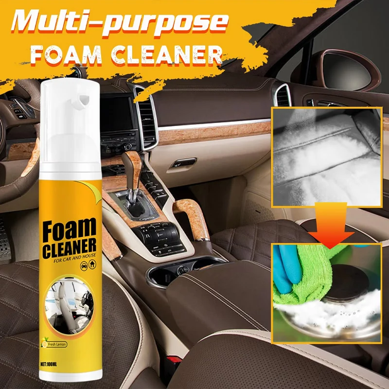 Leather Cleaner Interior - Car interior seats multi-functional foam cleaner