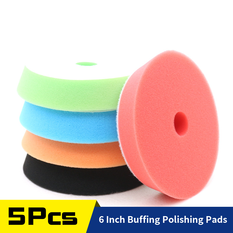 Polish Pad Set Buffer - 5Pcs 6inch Sponge Polishing Pad Kit