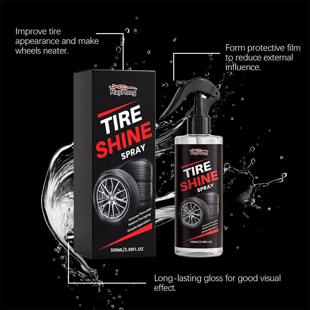 Tire Shine Spray Sealant - Tyre Gloss Tire Coating Spray Hydrophobic