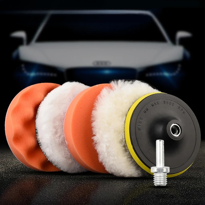Polish Pad Set Buffer - 6pcs/set Car Polishing Sponge Pads Kit
