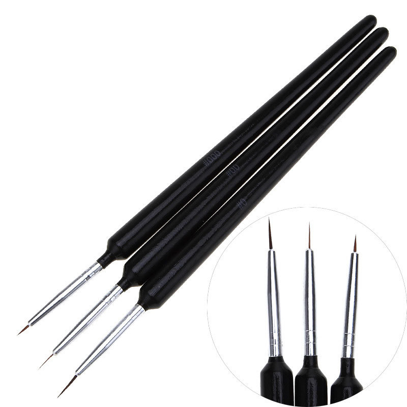 Detailing Brush Set - 3Pcs Ultra-fine Nail Art Liner Brush