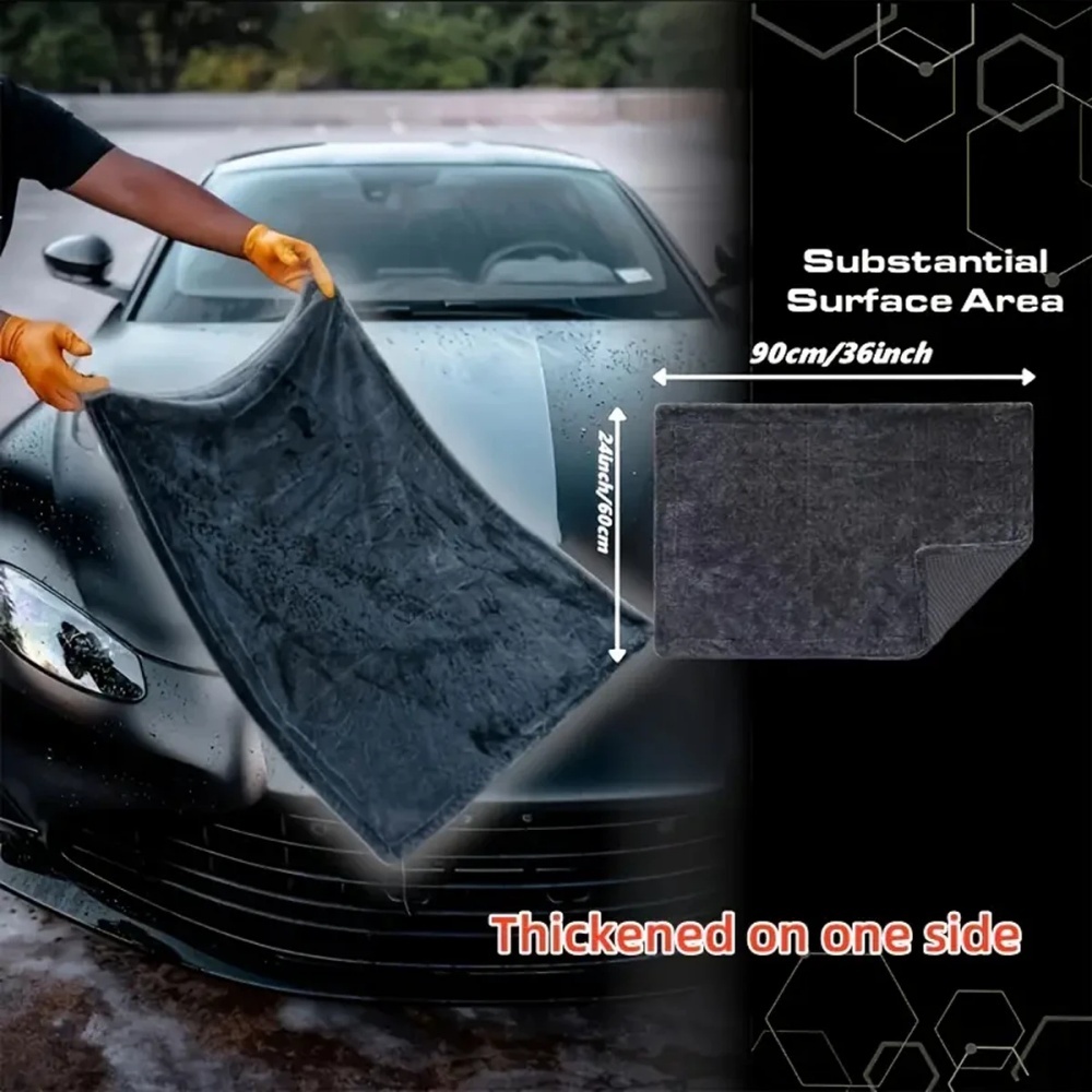 Microfiber Towel Detailing - Oversized Dark Gray Car Microfiber Towel
