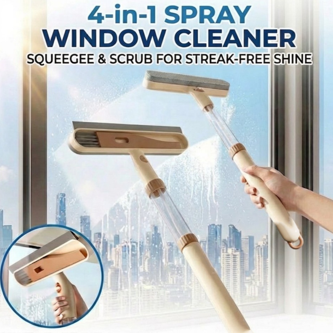 Glass Cleaner Streak - 4-in-1 Window Glass Cleaner Extendable Built-in
