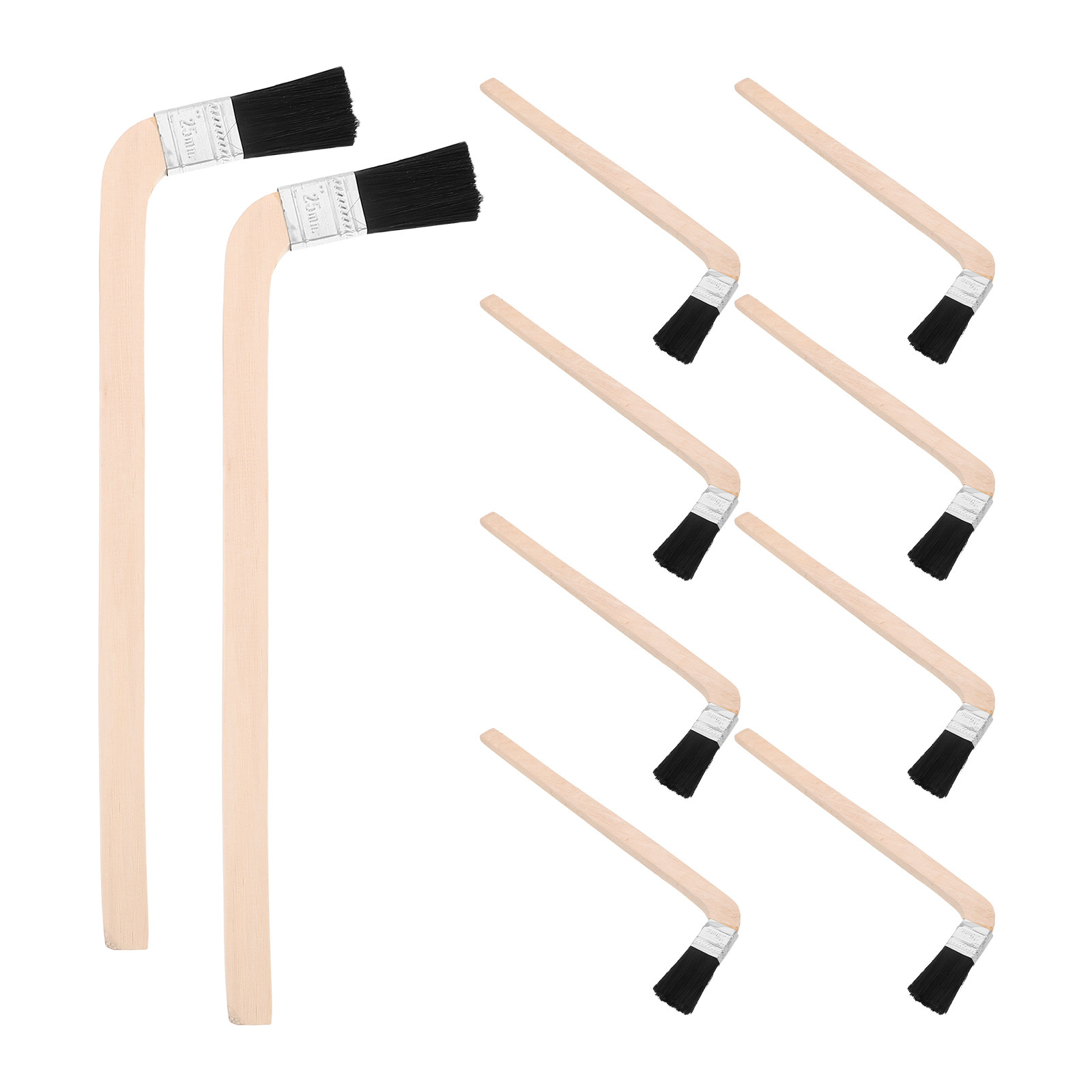 Detailing Brush Set - 10Pcs Angled Paint Brush Set Bent