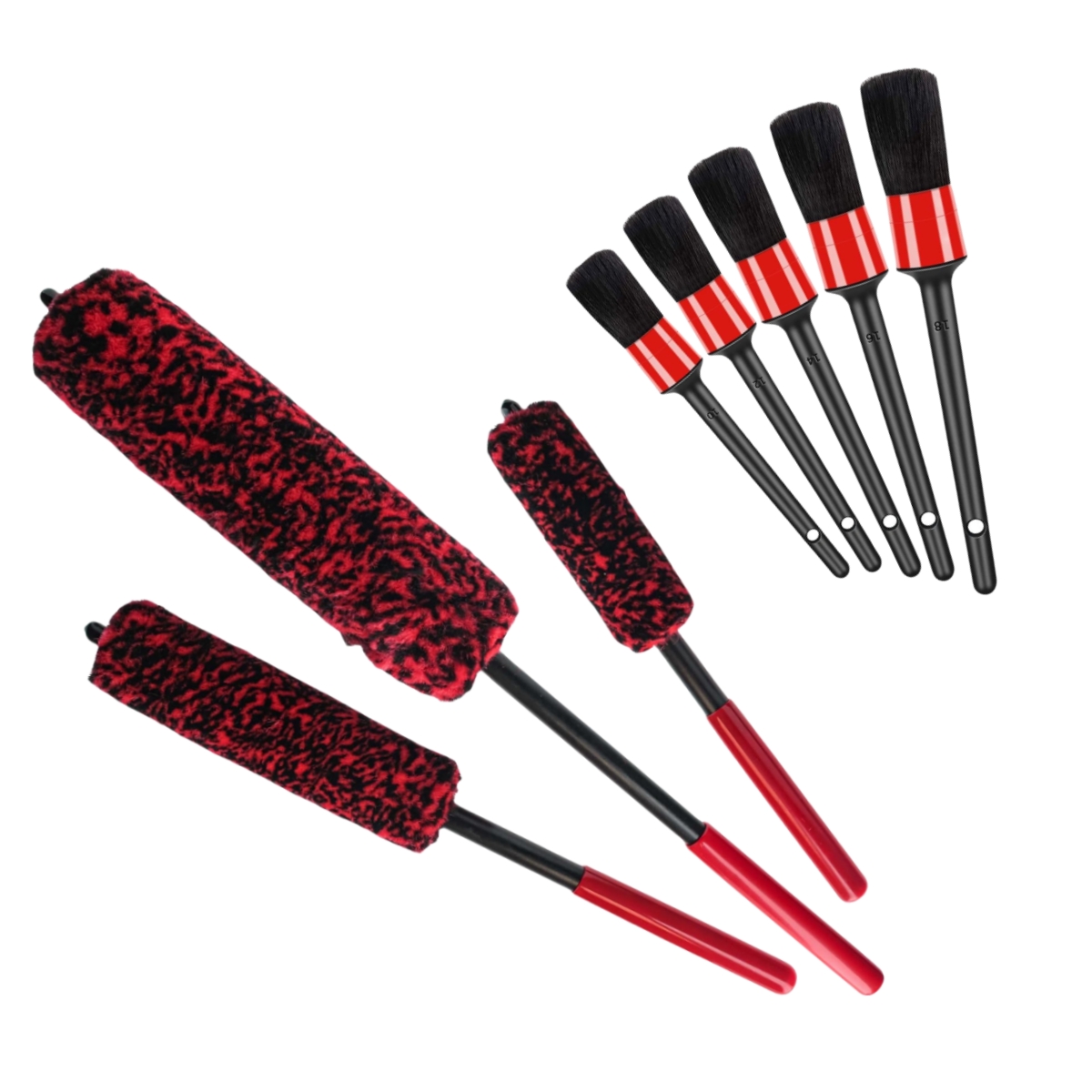 Interior Detailing Kit - Auto Tire Wheel Detailing Brushs Set