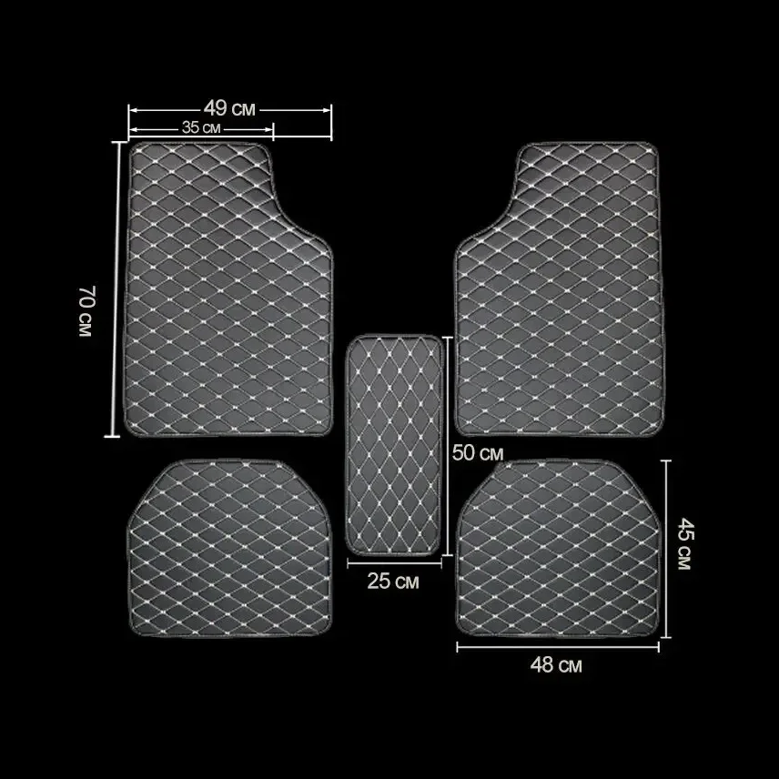 Car Floor Mats 5Pcs PU Leather - огляд і ціна Leather Cleaner Interior