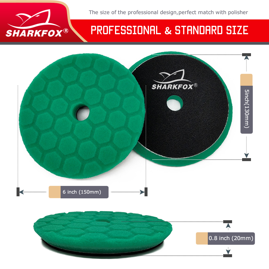 Sharkfox 5 pieces/set 5 Inch(1 - огляд і ціна Polish Pad Set Buffer