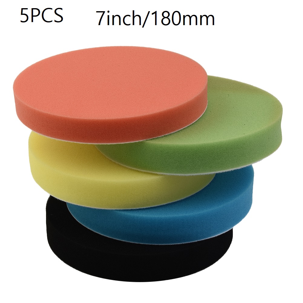 5 Pcs Sponge Polishing Pad 7In - огляд і ціна Polish Pad Set Buffer