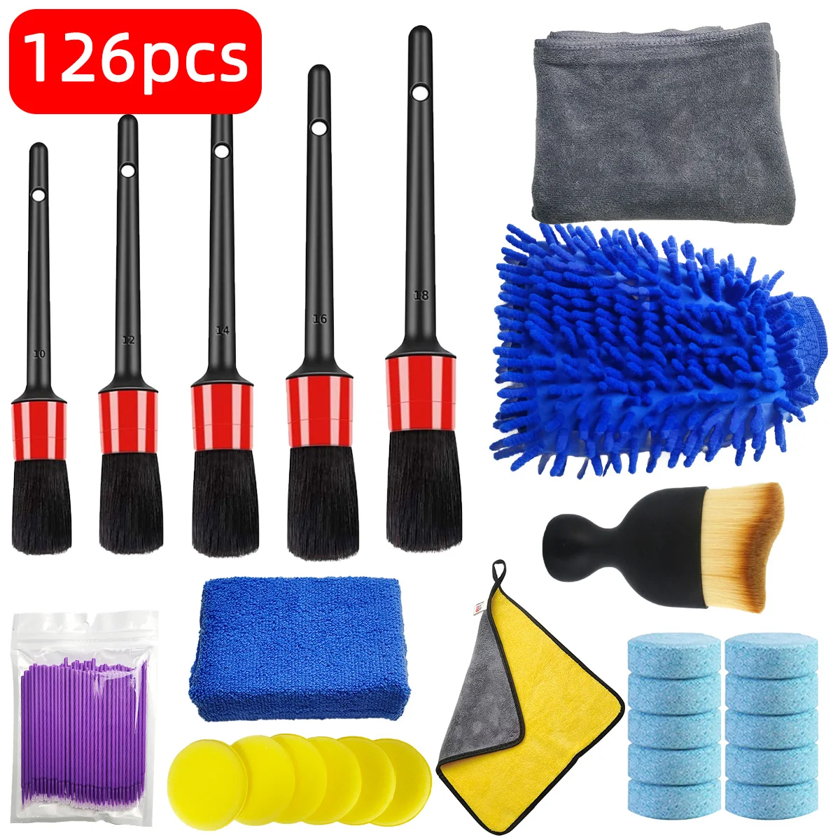 126-Piece Car Detail Cleaning  - огляд і ціна Dirt Brush Interior