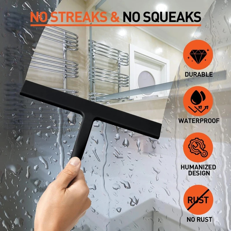 Matte Black Silicone Squeegee  - огляд і ціна Glass Cleaner Streak