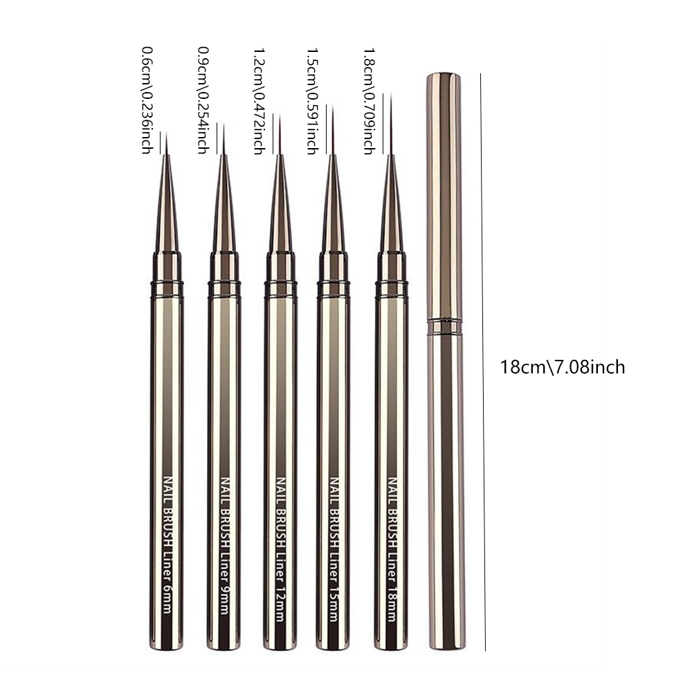 5-Piece Professional Nail Art  - огляд і ціна Detailing Brush Set