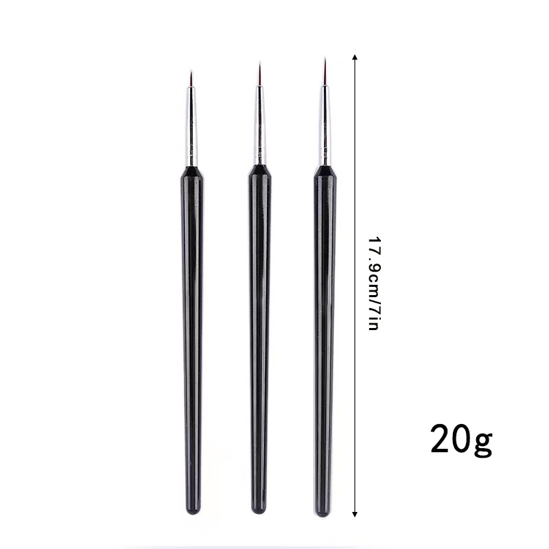 3Pcs Ultra-fine Nail Art Liner - огляд і ціна Detailing Brush Set